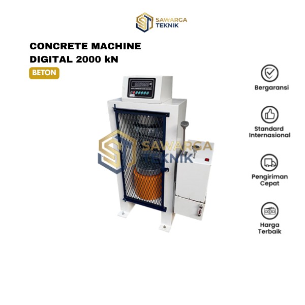 Jual Concrete Compression Machine Digital 2000 kN Standar ASTM C-39 