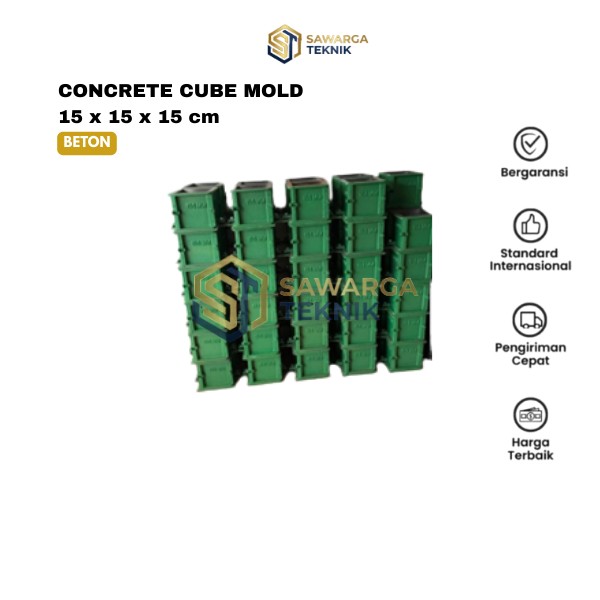 Jual Concrete Cube Mold 15x15x15 cm 